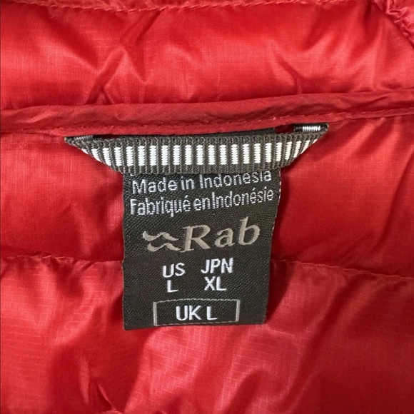 RAB Cirrus Alpine PrimaLoft Insulated Jacket Ascent Red Men Large L YKK Zip - Picture 5 of 9